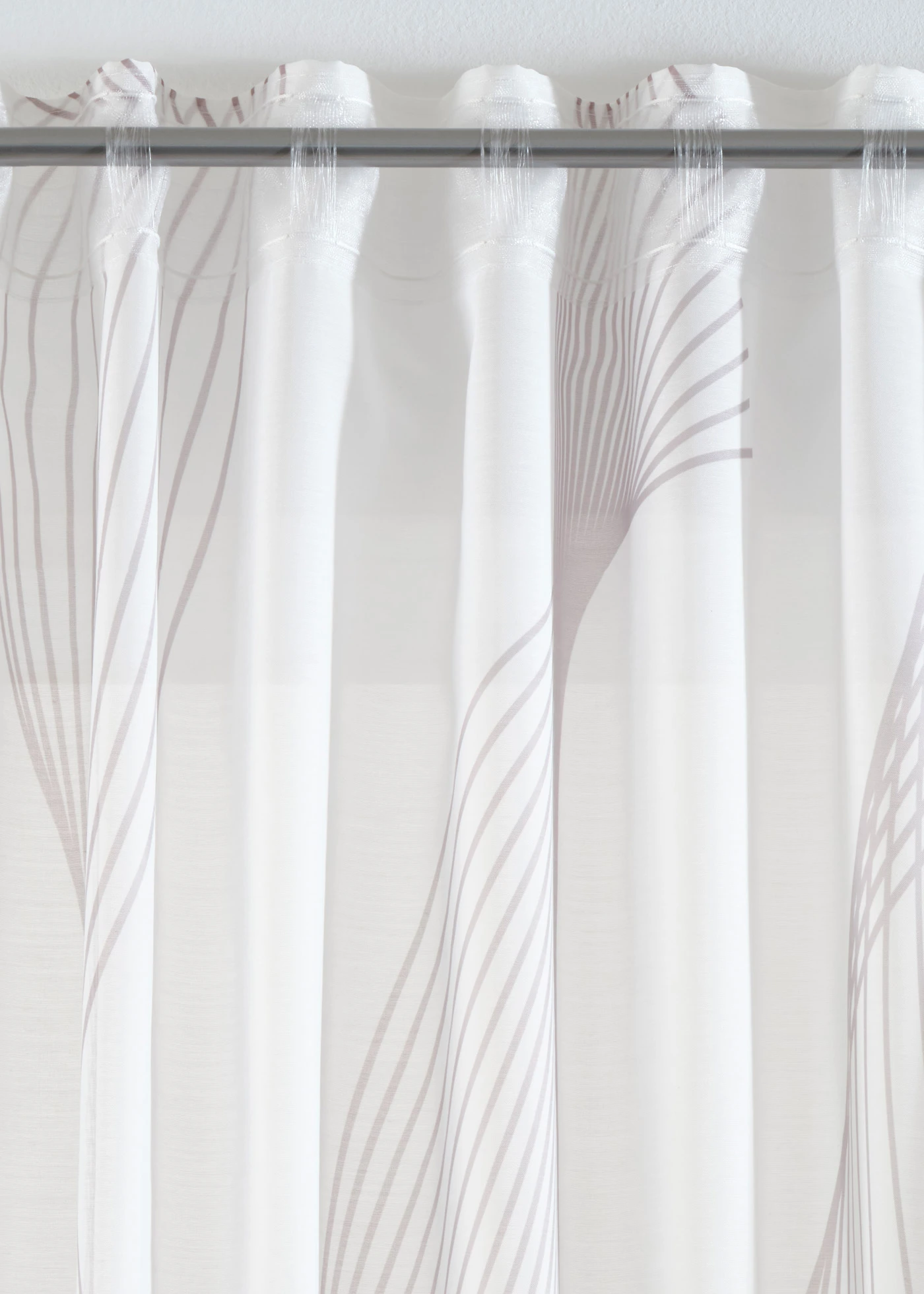 Gordijn met golvend motief (1 stuk) • wit-taupe • bonprix online shop