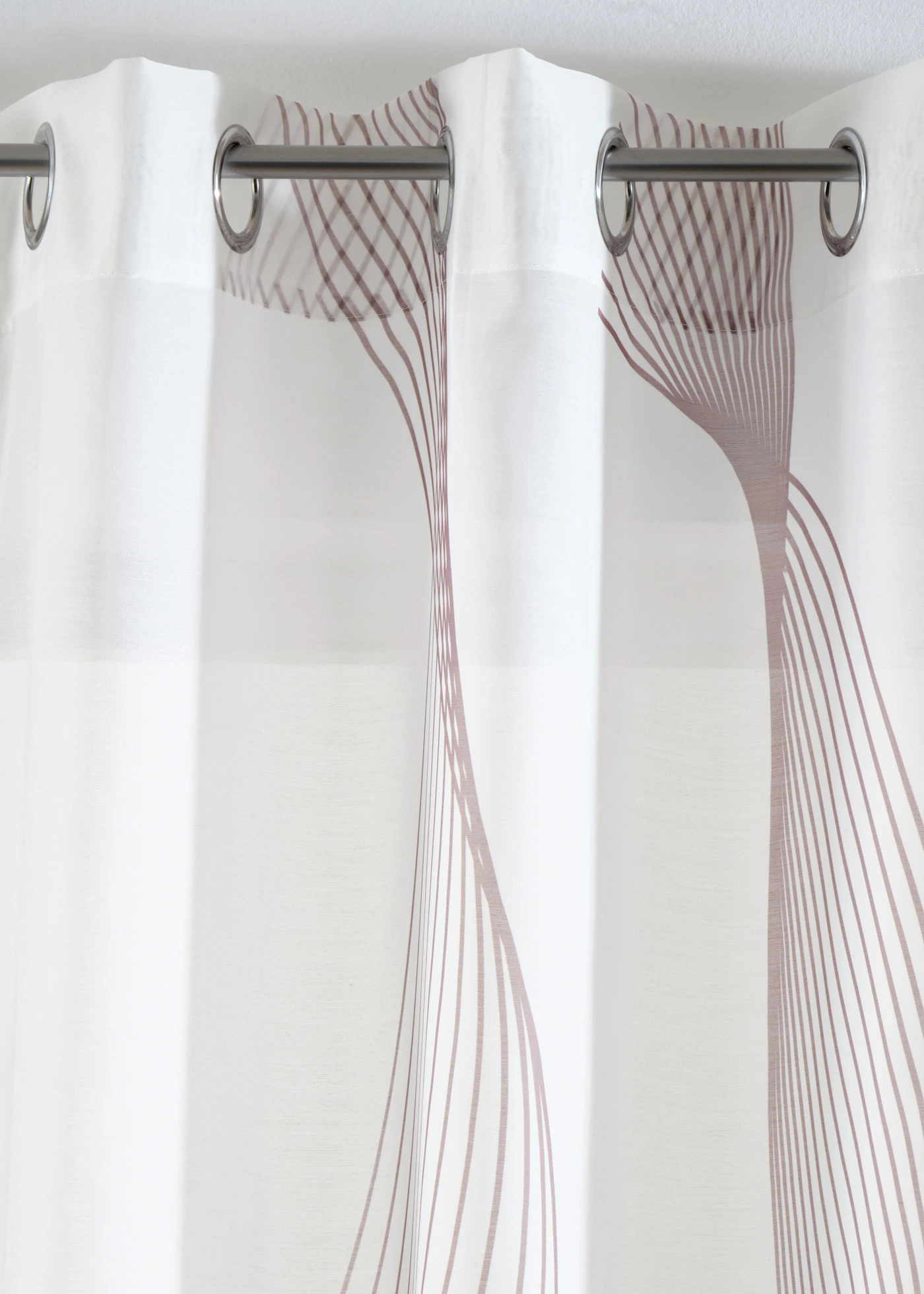Gordijn met golvend motief (1 stuk) • wit-taupe • bonprix online shop