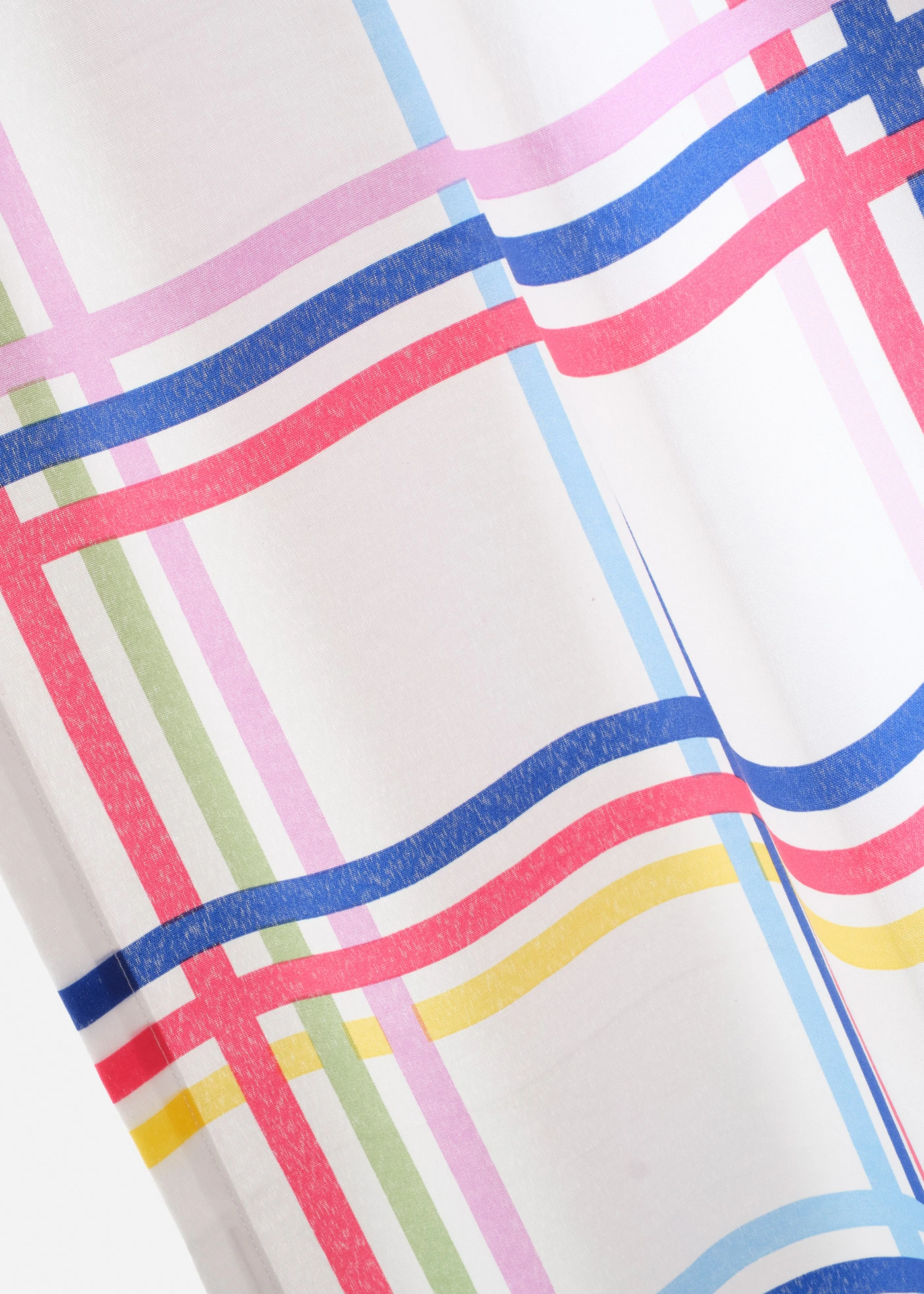 Transparant gordijn van gerecycled polyester met ruiten (1 stuk) • multicolour-wit • bonprix online shop