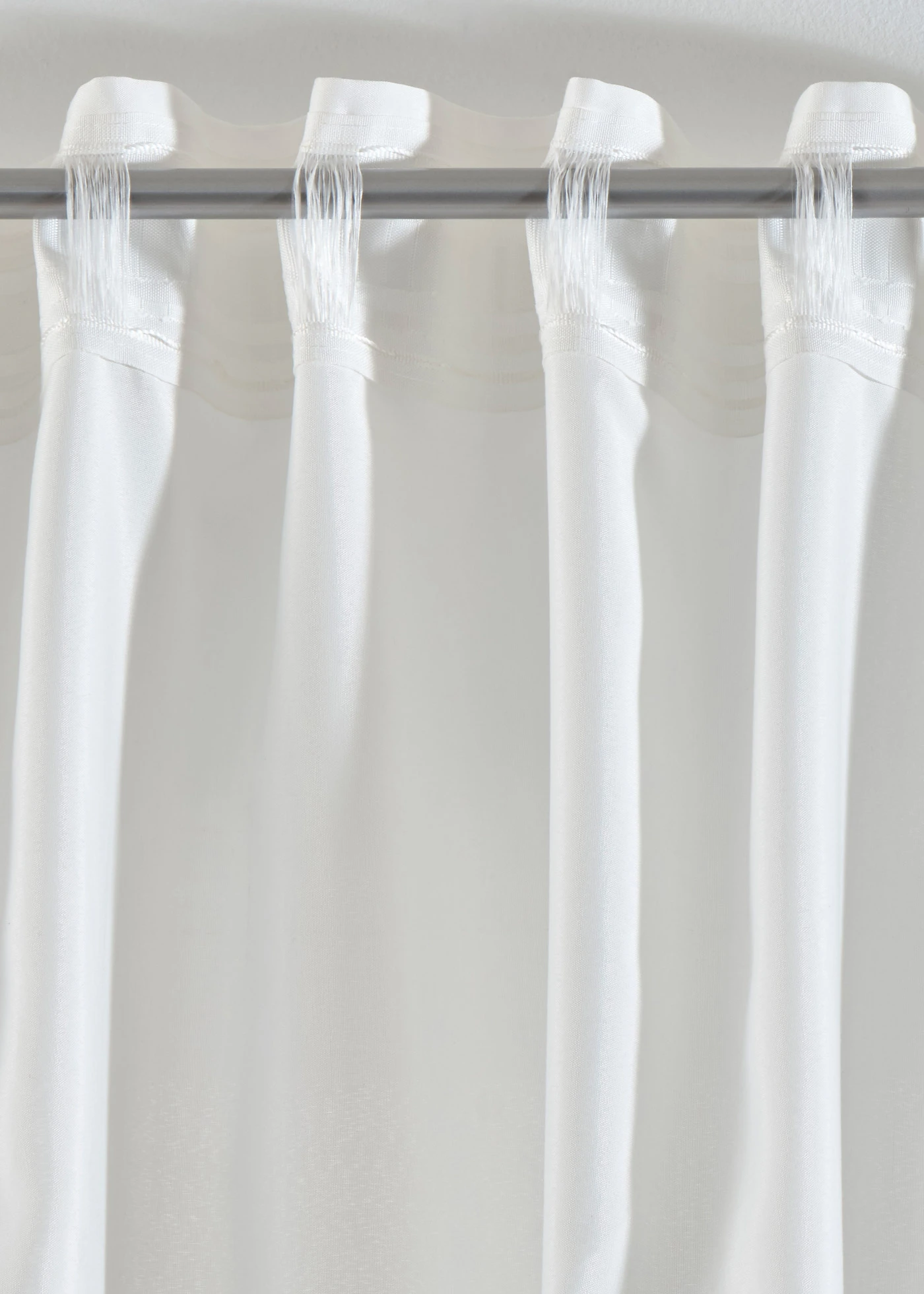 Semi transparant gordijn van duurzaam materiaal (2 stuks) • parelmoerbeige • bonprix online shop