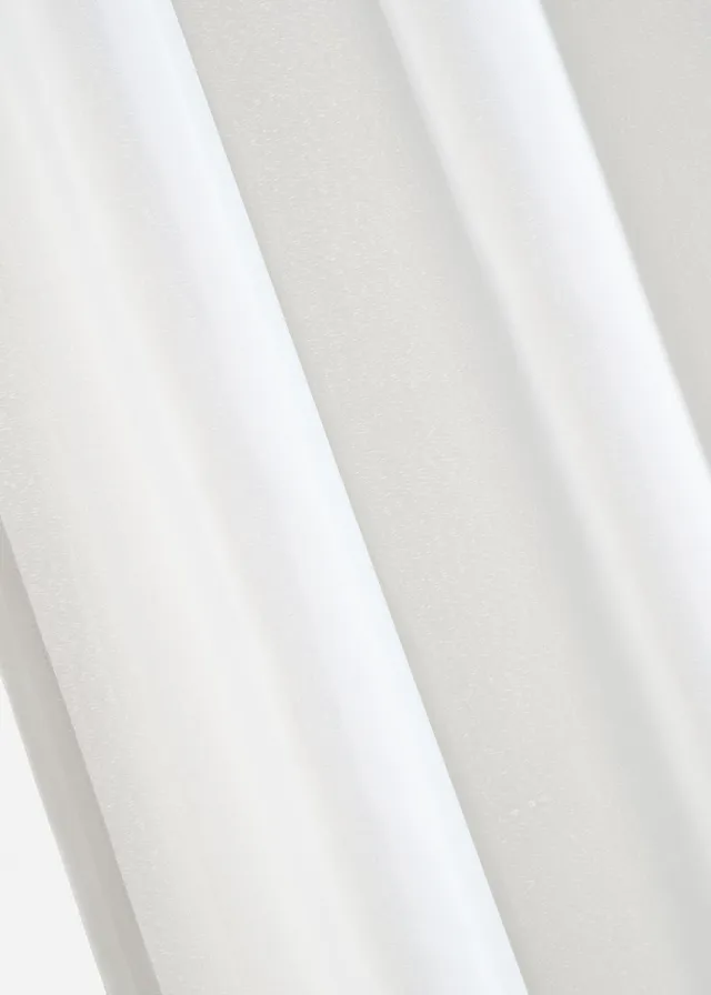 Gordijnen van gerecycled materiaal (2 stuks), Kleur: wit