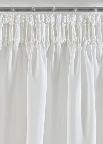 Semi transparant gordijn van duurzaam materiaal (2 stuks) • parelmoerbeige • bonprix online shop