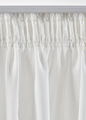 Semi transparant gordijn van duurzaam materiaal (2 stuks) • parelmoerbeige • bonprix online shop