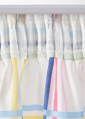 Transparant gordijn van gerecycled polyester met ruiten (1 stuk) • multicolour-wit • bonprix online shop