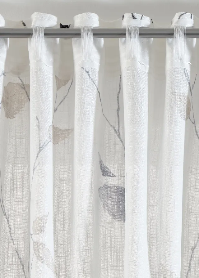 Rideau avec un motif de branches (1 pce) • blanc/sable/gris • product-page.page-title-suffix