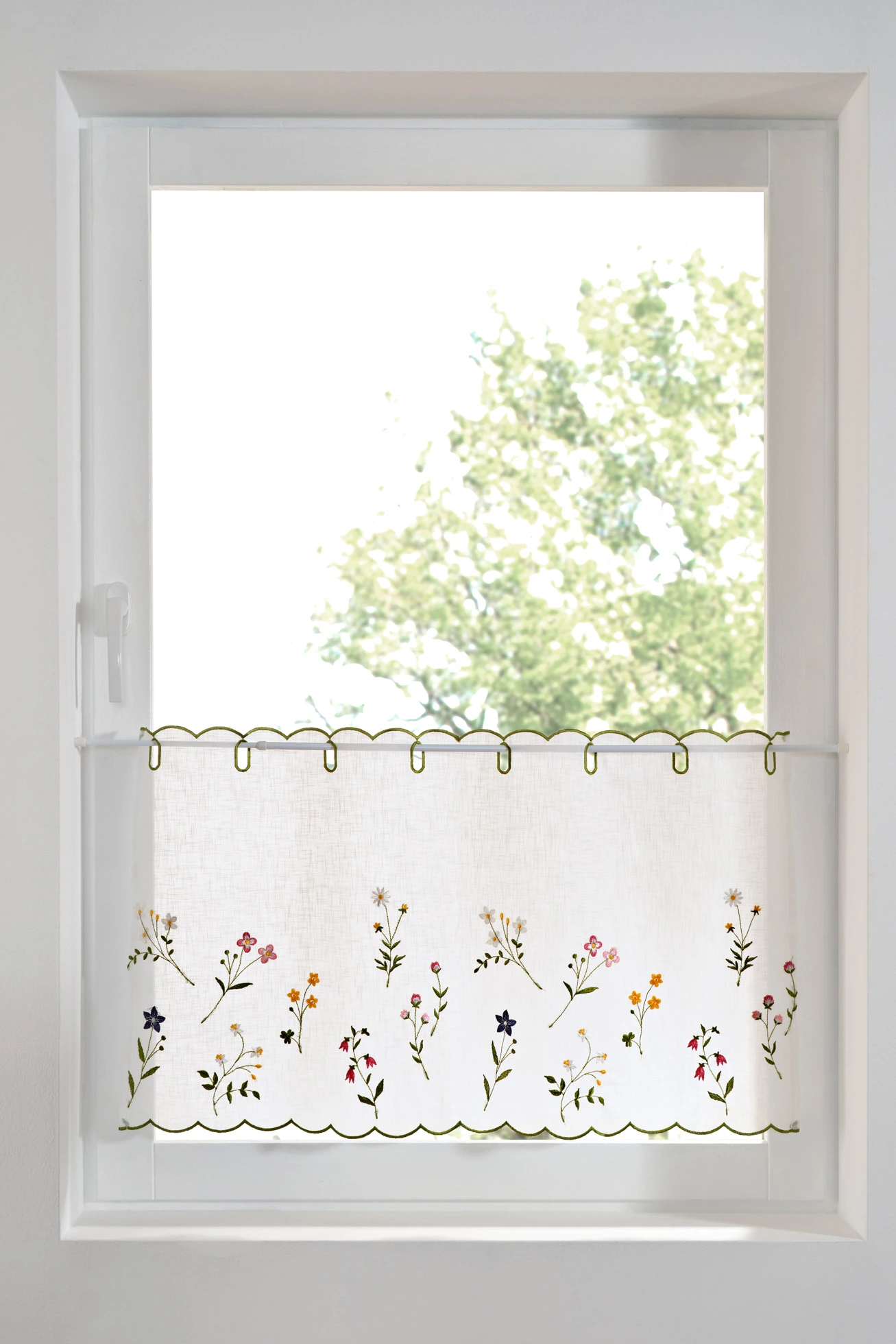 Valletje met bloemenborduursel • wit/multicolour • bonprix online shop