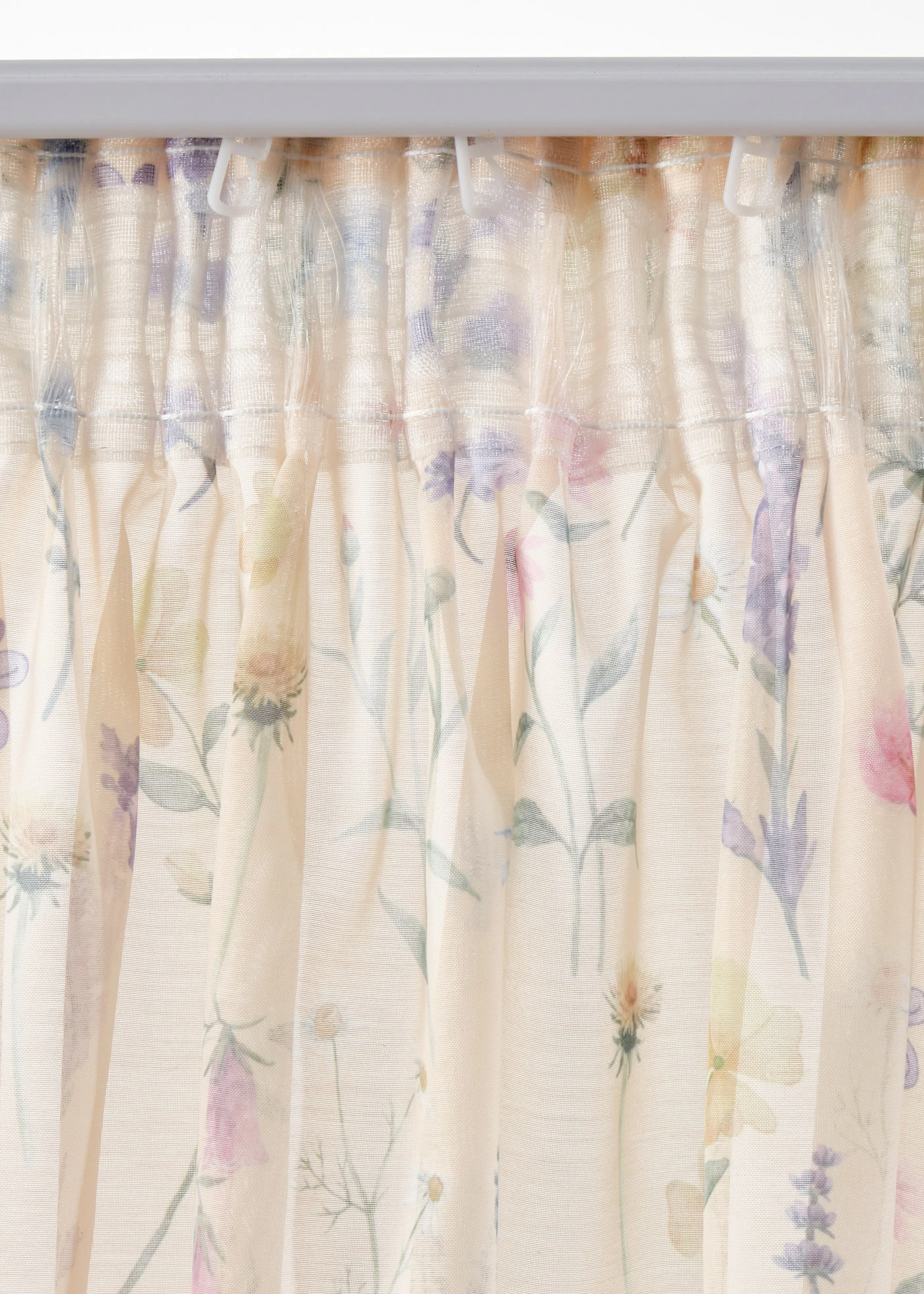 Transparant gordijn met print (set van 2) • crème-multicolour • bonprix online shop