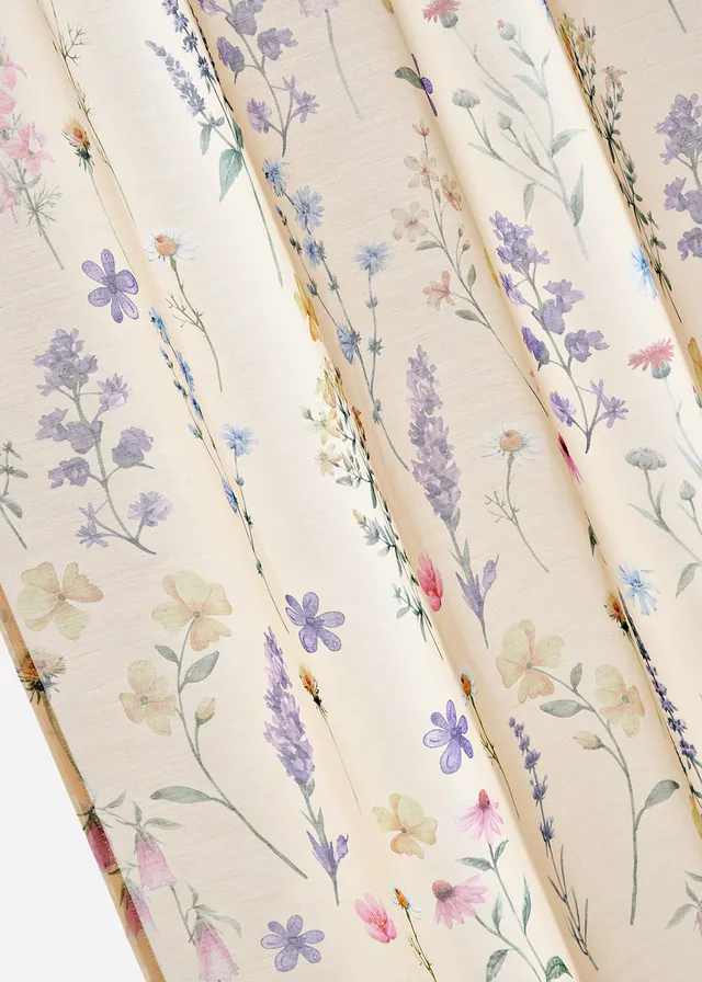 Transparant gordijn met print (set van 2) • crème-multicolour • product-page.page-title-suffix
