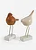 Decoratieve vogels (set van 2), Kleur: naturel-wit