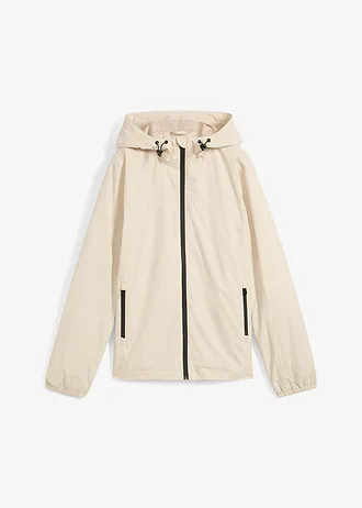 Waterdichte regenjas, met zak • lichtsand • bonprix online shop