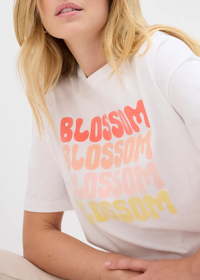 Oversized boxy shirt van biologisch katoen • wit gedessineerd • product-page.page-title-suffix