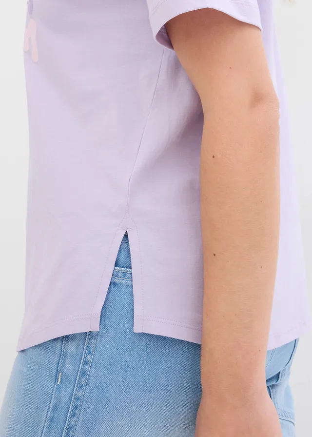T-shirt boxy oversize en coton • mauve clair imprimé • product-page.page-title-suffix