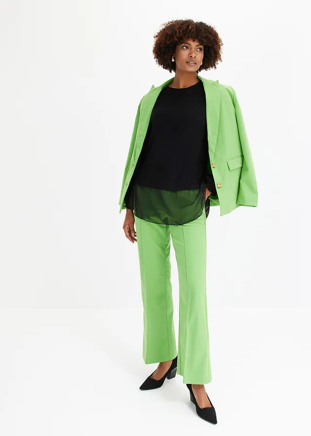 Trui met chiffon mouwen zwart