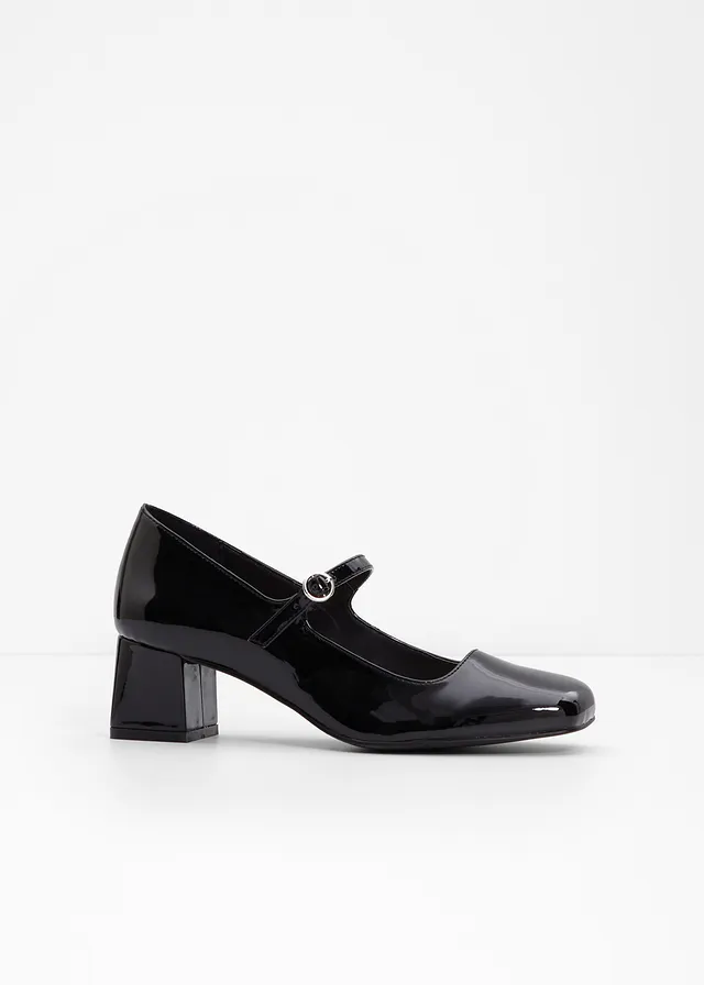 Strappy pumps, Kleur: zwart