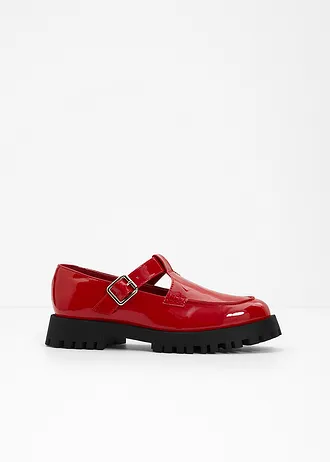 Mocassins chunky à découpes • rouge • Boutique bonprix