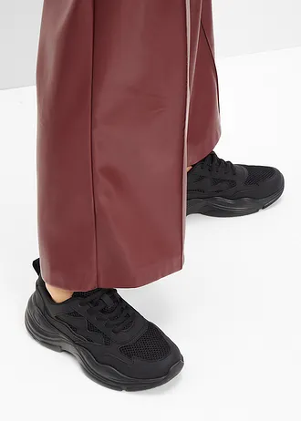 Sneakers chunky avec mesh, Couleur: noir