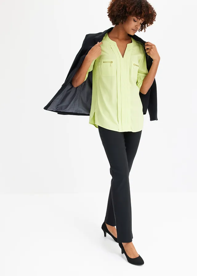 Blouse en viscose fluide vert menthe