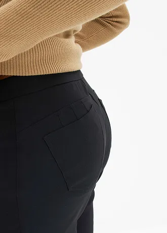 Pantaloni cu stretch din bengalină • negru • magazin bonprix