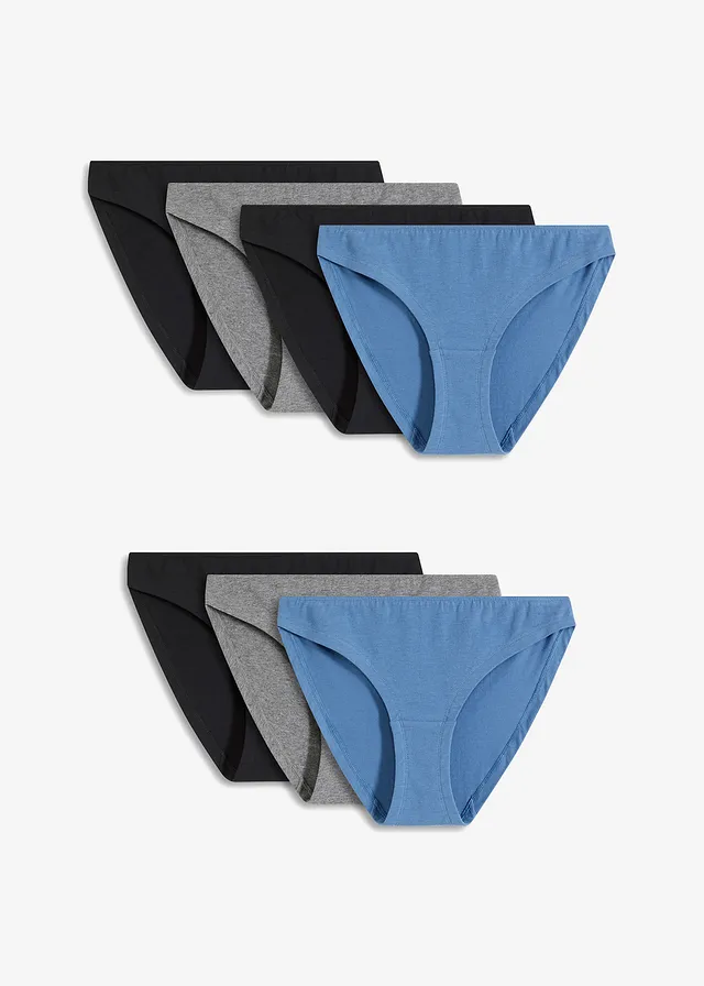 Hipster met biologisch katoen (set van 7) • zwart+jeansblauw+lichtgrijs gemêleerd • bonprix online shop