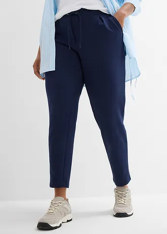 Pantaloni de jogging cu talie elastică, culoare: bleumarin