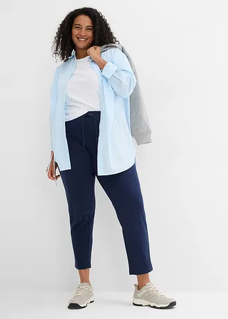 Pantaloni de jogging cu talie elastică, culoare: bleumarin