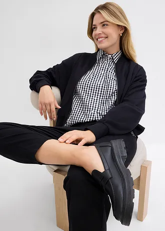 Slip-on broek van katoenmix • zwart • bonprix online shop