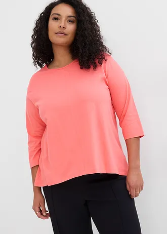 Boxy shirt van biologisch katoen, Kleur: lichtzalm