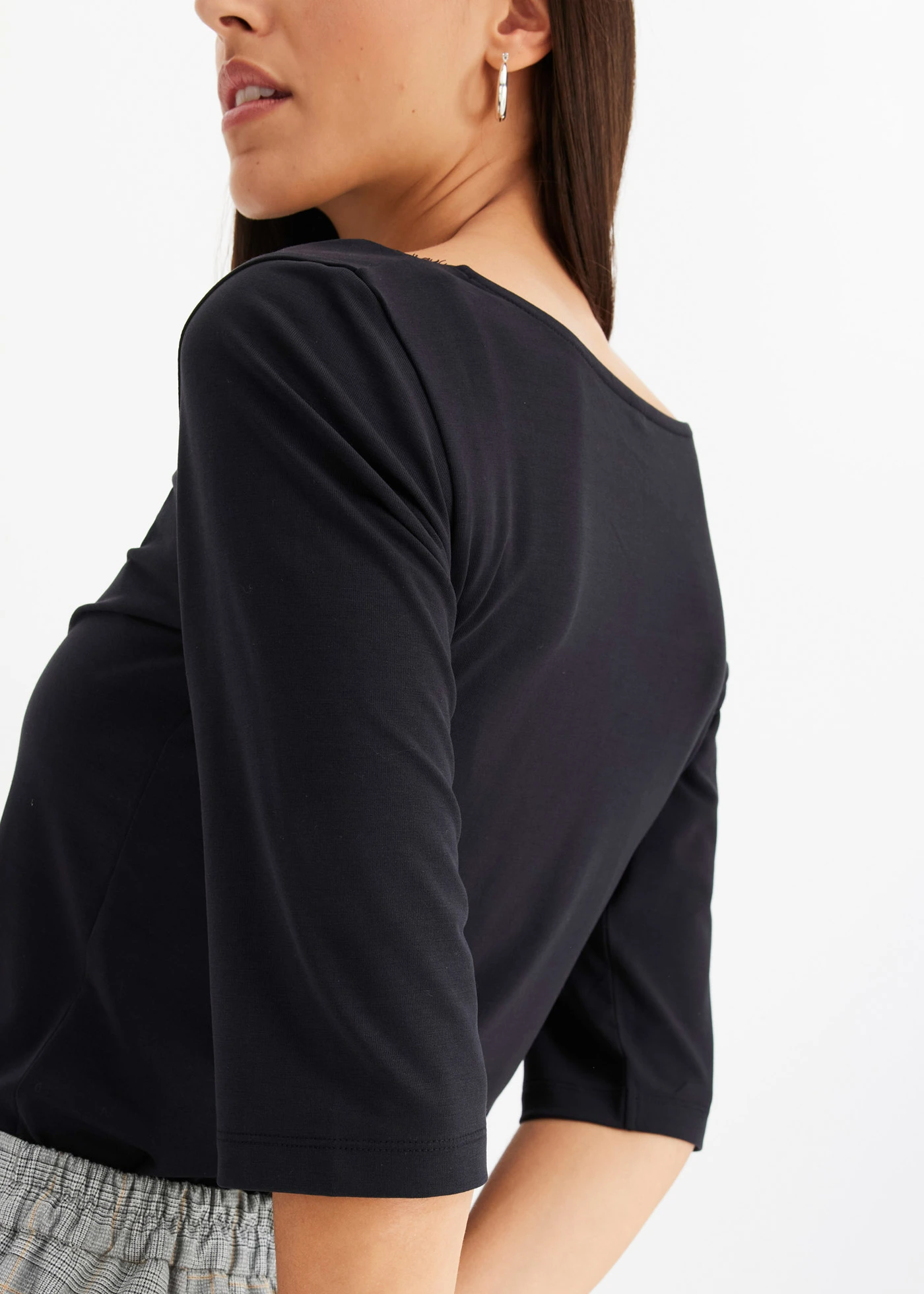 Shirt met kant • zwart • bonprix online shop