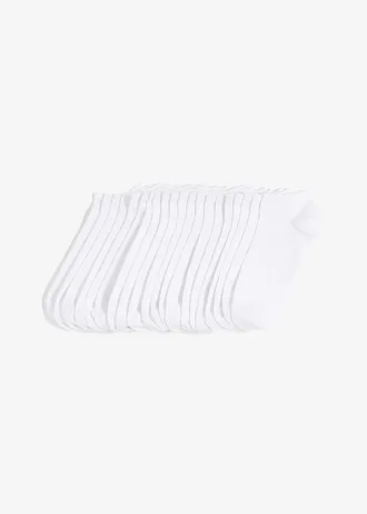 Lot de 20 paires de chaussettes courtes • blanc • Boutique bonprix