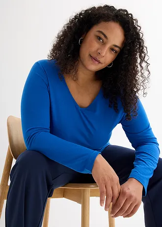 Longsleeve met biologisch katoen • zwart plus size • bonprix online shop