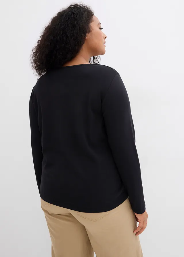 T-shirt manches longues, Couleur: noir
