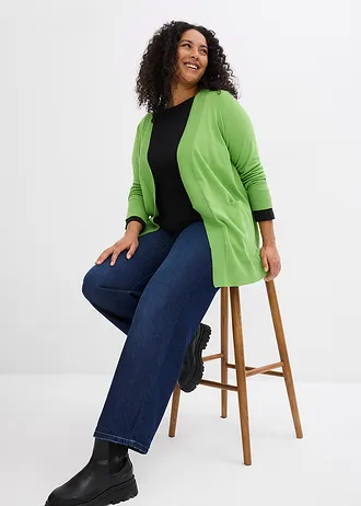 Geribd shirt met biologisch katoen (set van 2), Kleur: zwart/wit