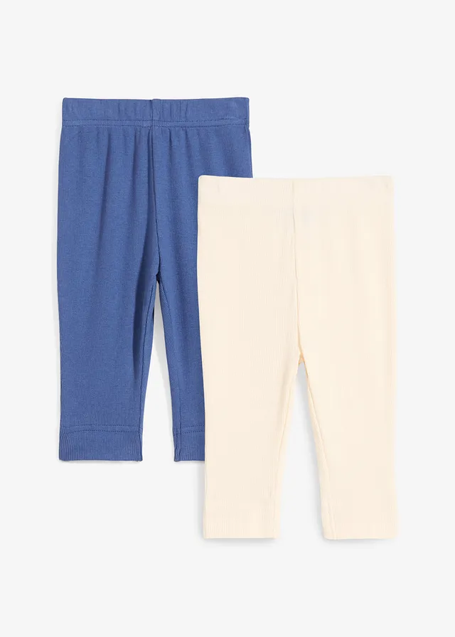 Colanți bebe ripsați (set/2 buc.) cu bumbac organic