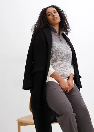 Schipperstrui met kleurverloop • rookgrijs-wolwit mêlee plus size • bonprix online shop