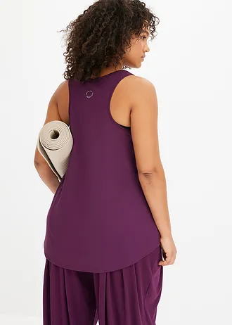 Sporttop met racerback, sneldrogend, Kleur: vlierbes