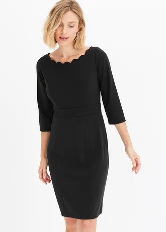 Etui ruha Punto di Roma anyagból, szín: fekete