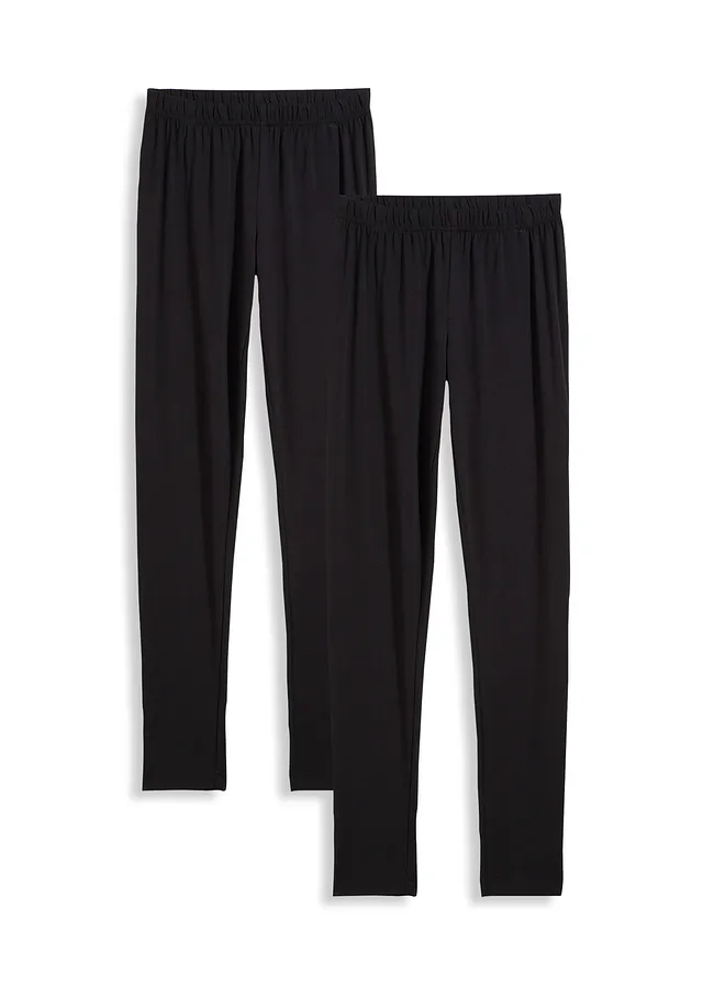 Set de 2 perechi de colanţi din mixt elastic cu bumbac organic