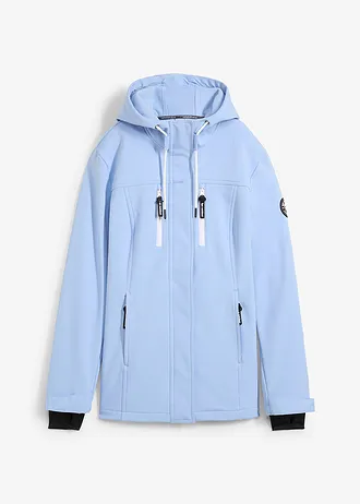 Kurtka softshell, z materiału odpychającego wodę