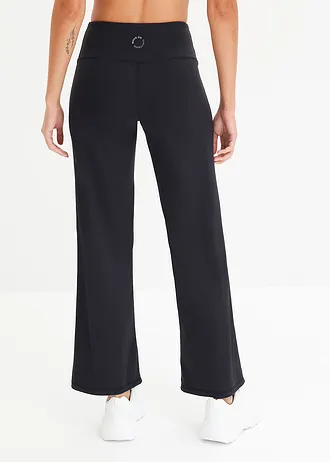 Komfort sport legging egyenes szárral, gyorsan szárad • fekete • bonprix áruház