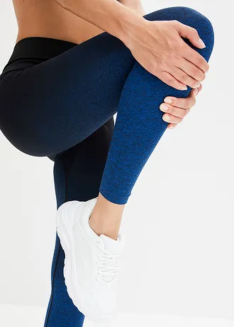 Legging de sport sans coutures avec dégradé, séchage rapide • bleu horizon-noir • Boutique bonprix