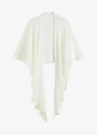 Étole avec bordure en satin • crème • Boutique bonprix