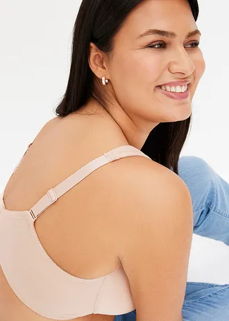 Előformázott melltartó merevítővel, bio-pamuttal (2 db-os csomag), szín: fekete-matt bézs