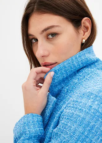 Dvouřadý blejzr z buklé • briliantovĕ modrý melír • bonprix obchod