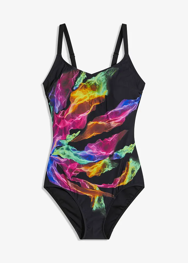 Costum de baie cu decolteu în V, cu efect de modelare ușor