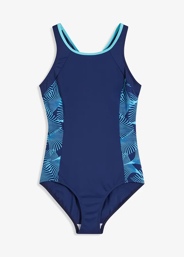 Sneldrogend sportbadpak, Kleur: donkerblauw-turkoois