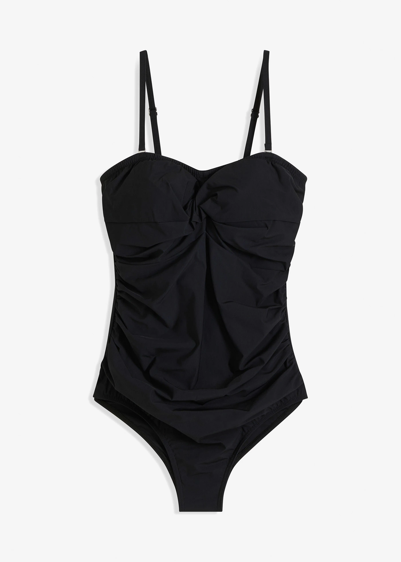 Licht corrigerend badpak in wikkellook • zwart • bonprix online shop