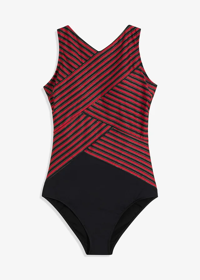 Costum de baie cu efect modelator mediu, cu aspect petrecut