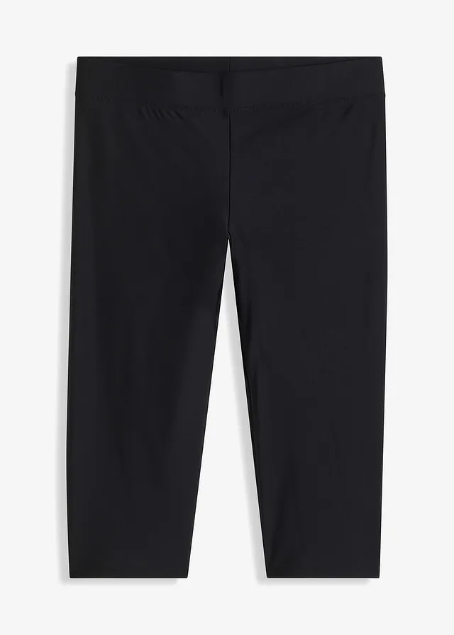 Legging de bain à taille élastiquée, Couleur: noir