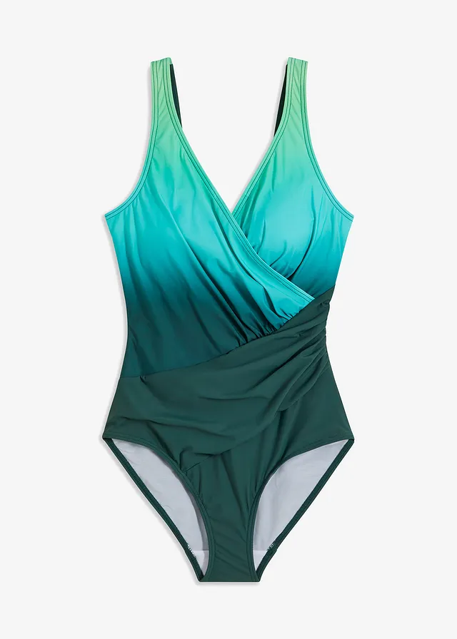 Maillot 1 pièce sculptant effet croisé, maintien modéré