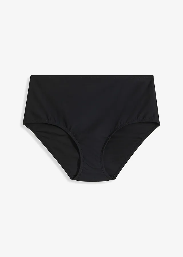 Licht corrigerend high waist bikinibroekje, Kleur: zwart